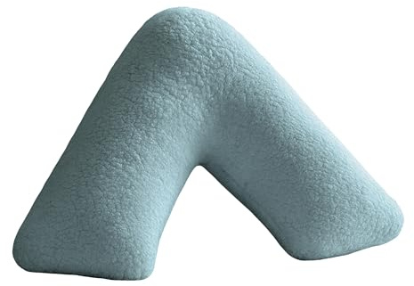 Home Sweet Home UK Teddy Fleece V Shaped Pillowcase Plain Soft Easy Care, Neck & Back Support Orthopedic Pregnancy Pillow Cover - Fluffy V Pillow Case Cover only