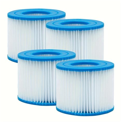 ZWFYJEWU Ersatz-Schwimmbadfilter Passend for Poolfilter Typ VI, Kompatibel Mit Flowclear, Filterkartusche Größe VI, Lay-Z-Spa, Kompatibel Mit Intex, Filter(4pcs)