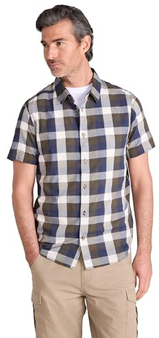 Mountain Warehouse Weekender Kurzarm-Shirt für Herren - 100% Baumwolle, leichtes Herrenshirt, atmungsaktives Baumwollhemd - Frühling Sommer, Camping & Reisen Khaki 2X-Large