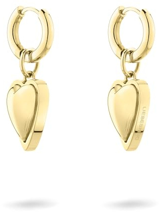 LIEBESKIND BERLIN Damen Schmuck mit Herz - Funkelnde Kette, Armband und Ohrringe mit Glasherz aus Edelstahl in Silber, Gold & Roségold - zeitlos, modern und alltagstauglich - Geschenkidee