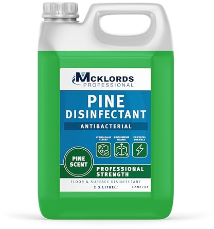 McKLords Professional - Pine Disinfectant - Antibacterial Floor & Surface Cleaning Liquid - Fresh Pine Scented Disinfectant 2.5L