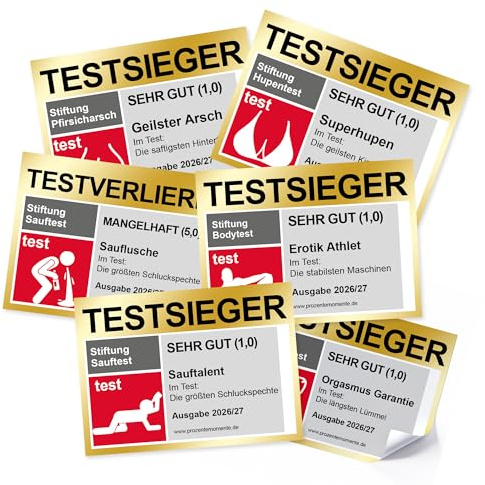 Testsieger Sticker Set - Malle Aufkleber, für Festival oder Ballermann, witzige Sticker Sets für Party, Trinkspiel, JGA, Mallorca Sticker Set Accessoires lustig | 60 Stück (jedes Motiv 10x)
