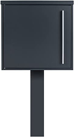 MOCAVI Sbox 101b Standbriefkasten anthrazit-grau (RAL 7016) Design-Postkasten freistehend mit Pfosten (betonieren)