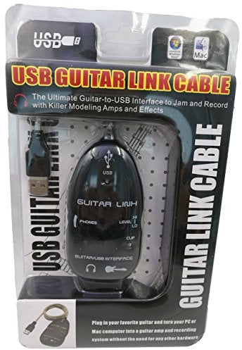 QiCheng&LYS Black Guitar to USB Interface Link Instrument Audio Cable PC/MAC Recording Adapter