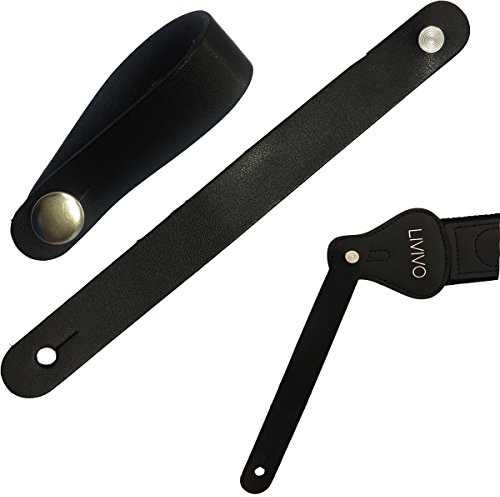 Fineway Leather Guitar Strap Headstock Attachment Metal Button Fastener - Heavy Duty