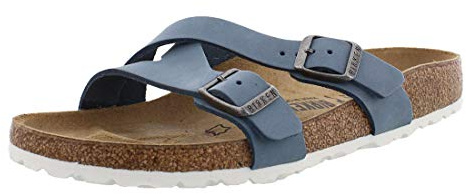 BIRKENSTOCK Damen Pantoletten Yao Balance Birko-flor Schwarze Lack Sandale