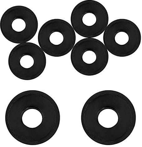 Othmro Unterlegscheibe aus Nylon, rund, Senkkopf, Stärke M5 x 15 x 1 mm, Schwarz, 50 Stück