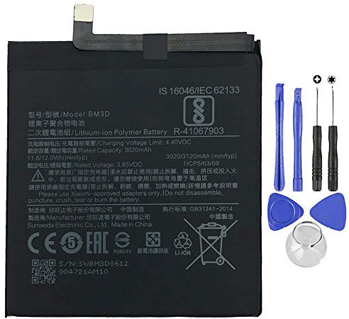 Ellenne Batterie Compatible avec Xiaomi BM3D pour Mi 8 Se Haute capacité 3120 mAh avec kit de démontage Inclus