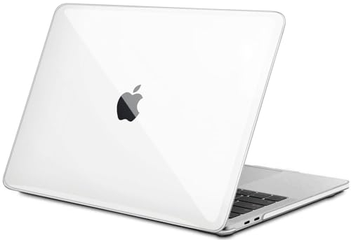 TECOOL Hülle Kompatibel mit MacBook Pro 13 Zoll 2016-2022 (M2 M1 A2338/A2289/A2251/A2159/A1989/A1706/A1708), Ultradünne Schutzhülle Hartschale Case, Kristall Transparent
