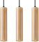 Sollux Lighting Hängelampe Pendelleuchte Hängeleuchte Deckenlampe Holz 3 Flammig Naturholz LINO
