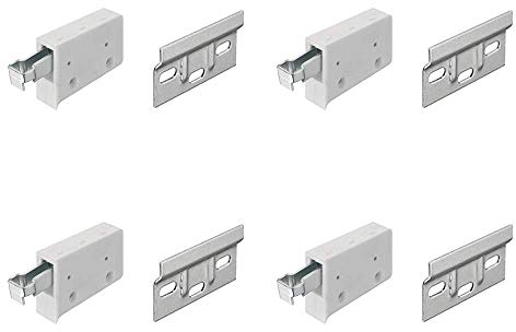 Hanging Bracket + Wall Hanger Plate 63mm Kitchen Cabinet Cupboard Wall Mounting & Overhead Wall Hanging 150kg Load Capacity x4