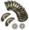 Heyu-Lotus 15 Set Vintage Drawer Handles - Antique Brass Shell Cup Handle for Cabinets and Furniture - Knobs and Pulls With Screws