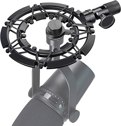 SUNMON Shure MV7 Shock Mount Compatible with Shure MV7 Microphone, MV7 Shock Mount Reduces Vibration Noise Matching Mic Stand Boom Arm by SUNMON