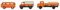 Schuco 452655600 H0 Volkswagen, Mercedes Benz 3er-Set Kommunal VW T2, Unimog 404, MB LG 322