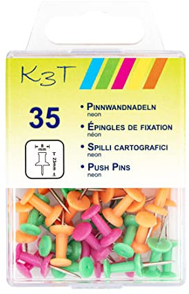 TSI 48356 Pinnwandnadeln NEON, 35er Packung