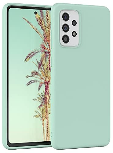 EAZY CASE - Silikonhülle für Galaxy A72 Hülle Silikon Case Grün weich stoßfeste Handyhülle Schutzhülle mit Kameraschutz Dünn Premium Schutz Cover TPU Phone Bumper in Pastell Mintgrün Matt