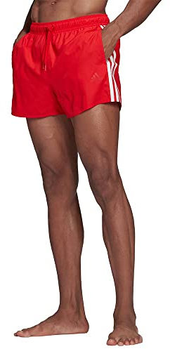 Adidas Men's 3S CLX SH VSL Swimsuit, Vivid red/White, S