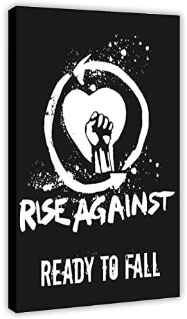 Shenywell Leinwand Bilder Punk-Rock-Band Rise Against, Wandkunst, Dekor, Bild, Gemälde für Wohnzimmer, Schlafzimmer 60x90cm Kein Rahmen