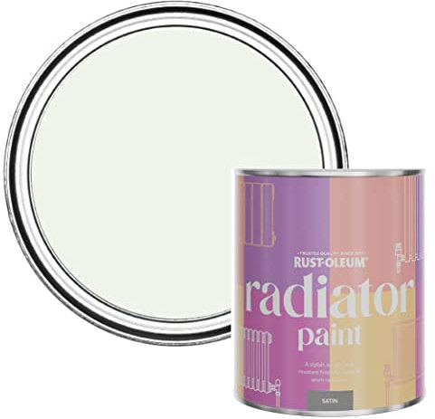 Rust-Oleum White Heat Resistant Radiator Paint in Satin Finish - Steamed Milk 750ml