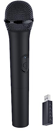 HONCAM USB Wireless Microphones UHF Metal Handheld Dynamic Mic with USB Receiver for PC Computer, Laptop,Gaming, Singing Practice .Compatible with Xbox Series X/S, PS5, Switch OLED, NS Switch, Wii