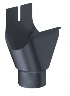Dachrinne NW 150 Aluminium Farbe Anthrazit Länge 2 Meter (Ablaufstutzen NW150 auf NW100 aluminium anthrazit)