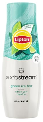 SodaStream Concentré Lipton Green Ice Tea Saveur Citron Vert Menthe pour Machine à Eau Pétillante et Soda | Préparez jusqu'à 9 Litres de Lipton en Quelques Secondes, Goût Original, 440ml