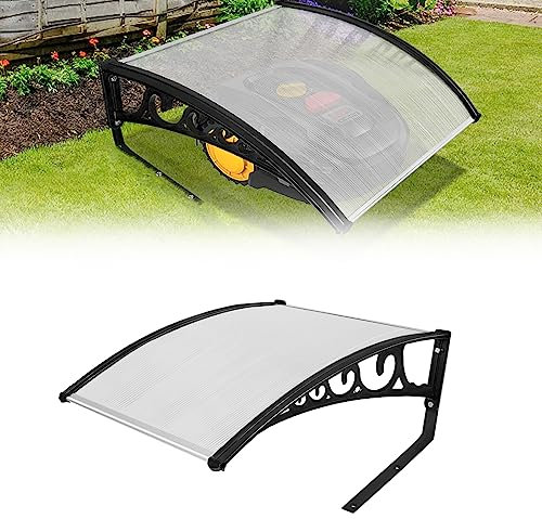 JOIEYOU Mähroboter Garage, Rasenroboter Garagen, Überdachung Carport, Rasenmäher Garagen für Rasenmähroboter, 81 x 103 x 45,5 cm, Schwarz