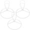 Cabilock 3 Stücke Hängelampe Lampenschirm Gestell Rohling Ring Rahmen Clip on Metall Drahtgestell Pendelleuchte Schirm DIY Eisen Ersatz Lampe Ersatzschirm Wandlampe Tischlampe Stehlampe