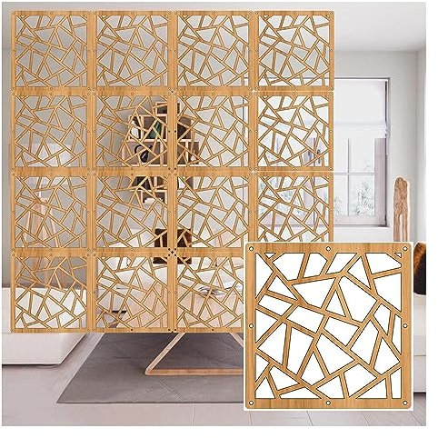 Raumteiler hängend Raumtrenner Hängender Raumteiler, Wohnzimmer-DIY-Trennwände, Panel-Bildschirm mit allem Zubehör, Wasserdicht Hauptrestaurant-Hotel-Dekor-Bildschirm, 3 Farben ( Color : Wood color ,