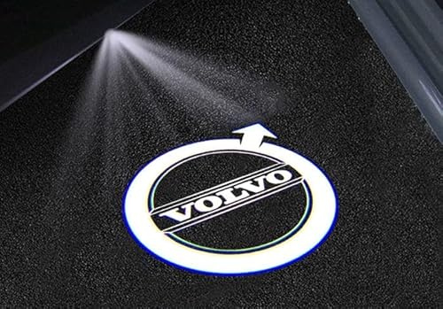 GRFIT 2 PIÈCES Lumières de Bienvenue de projecteur d'éclairage de Logo de Porte LED, pour Volvo XC60 XC40 XC90 S60 S90 V60 V40, décoration Lumineuse de projecteur Laser de Porte,B