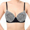 Bügel BH Glänzend Pailletten Party Top Damen Sparkly Sport-BHS Sportunterwäsche Mode Strass Sexy Neuer Punk Dame Goth Silber Party Studded Jazz Tanz Pole Dance Bikini BH Sport BH Damen (ZC-B, M)