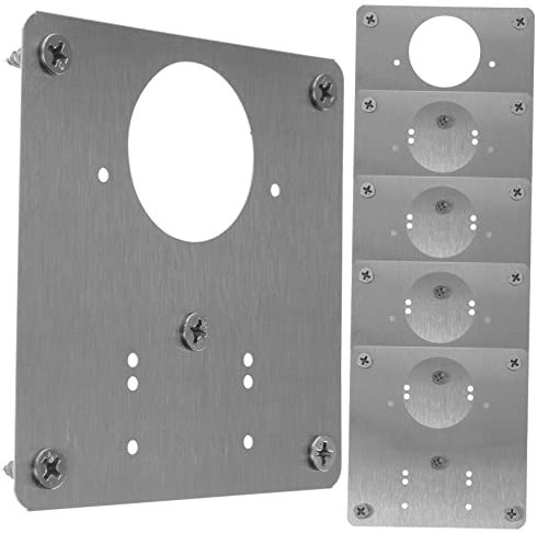 OSALADI 6st Edelstahl-reparatur Stück Schranktürscharnier Reparaturplatte Für Schrankscharniere Scharnier Reparaturhalterung Scharnierplatte Aus Stahl Regal Rostfreier Stahl Mit Löchern
