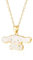 Hello Kitty Sanrio Cinnamoroll-Halskette f r Damen, 45,7 cm, 18 kt Gold, mit Zimt-Emaille, 3D-Anh nger, offizielles Lizenzprodukt, Messing, Kristall, Messing, Kristall