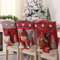 Weihnachtsstuhl-Rückenbezüge, 6 Stück, rot, Weihnachts-Stuhlhussen mit umweltfreundlichem Kunstleder, Weihnachtsstuhl-Rückenbezüge für Zuhause, Urlaub, Esszimmer, Neue Weihnachtsstuhl-Dekoration