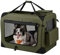 Feandrea Hundebox faltbar, Transportbox Hund, XXL, Hundetasche, Oxford-Gewebe, Netzstoff, atmungsaktiv tragbar transportabel, Metallrahmen, mit Griffen, Taschen, 91 x 63 x 63 cm, waldgrün PDC090C01