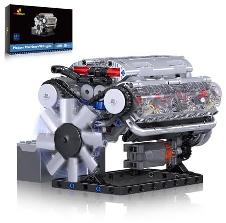 JMBricklayer V8-Motorbausätze für Erwachsene und Kinder, Technic-Elektromotor-Modellbausatz mit Motor und Batteriekasten, STEM-Modellbau-Spielzeugset, Jungen, Mädchen und Kinder