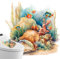 Nuyhgtr Unterwasser Toilettendeckel Abziehbild, Toilettensitz Wandaufkleber, Toilettensitz Dekoration Aufkleber, Unterwasserszene WC Aufkleber, Abnehmbare wasserdichte Toilettensitzaufkleber fr Hotels