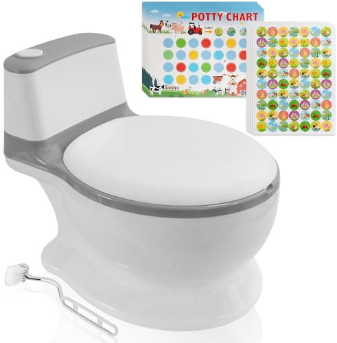 PARVULITOS Orinal Infantil Cómodo, Estable y Fácil de limpiar – Orinal Bebe que Incluye Pegatinas Recompensa – Vater para Niños Unisex desde 18 meses – WC niños Ligero con Tapa y Respaldo