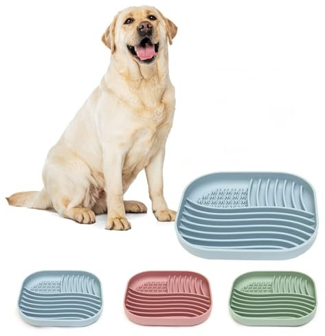 Ciotola per Cani e Gatti in Silicone Antiscivolo - Lavabile, Anti Ingozzamento, Interattiva per Alimentazione Lenta - Da Casa e Viaggio per Crocchette, Cibo e Acqua