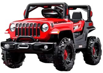 Voiture Électrique pour Enfants,Voiture Roulante pour Enfants et Filles 1-3 Ans avec Batterie 12 V,Bluetooth,Application avec Télécommande et Pédale,2 Vitesses,USB, 5 km/h. Chargeur Inclus.Rouge