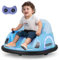 FANTASK Autoscooter für Kinder, elektrisches Bumper Car mit blinkenden LED-Lichtern & Fernsteuerung & Musik & 360-Grad-Drehung, Kinderscooter für Kinder ab 18 Monaten (Blau)