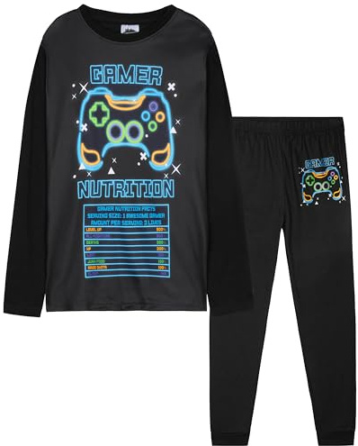 CityComfort Boys Pyjamas Long PJs Set Teens Football or Gaming Nightwear Comfy Loungewear Soft Sleepwear Gifts for Boys