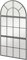 HOMCOM Espejo de pared moderno con forma de arco, espejo para dormitorio con ventana, espejo para entrada y salón con 3 ganchos, 76 x 43 cm, negro