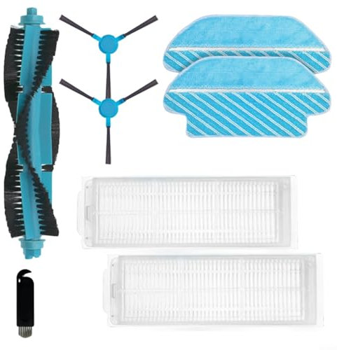 Emiif Kit de recambio de aspiradora para cecotec para Conga 3290, 3890 para Elite, aspiradora, 1 cepillo de rodillo+2 cepillos laterales+2 filtros+1 cepillo de limpieza+2 trapos