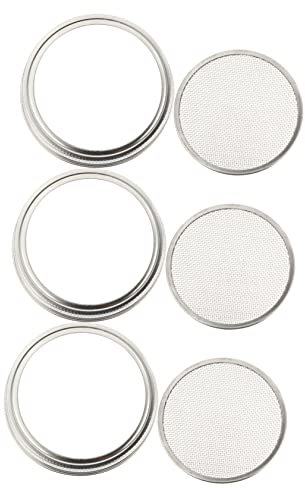 Veemoon Sprossenglas Set Mit Edelstahl Deckel - 3 Stück Keimglas Mit Sieb Für Sprossen - Rostfreies Material Ideal Für Zuhause 86mm Durchmesser Perfekt Für Gesunde Keimlinge