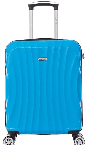RAYKONG Valise Cabine ABS 55x40x20cm (44L) - Capacité Maximale - Petites valises de Voyage légères 20 Pouces - (RK03|Turquoise)