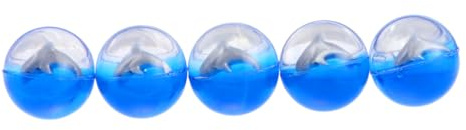 CHICAMPERA 5stücke Transparente Gummibälle Mit Delfin-Design Bunte Elastische Spielzeuge Für Junge Mädchen Für Lernspiele Freizeitaktivitäten Und Partys Sicheres Geruchloses Material