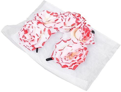 1pc Rose Schleier Braut Schleier weiße Kopfband Prom Cascade Brautschleier Halloween Party Schleier Cocktail Hochzeit Schleier Lady Halloween Kopfschmuck Halloween Hair Accessoire Girl Stirnband