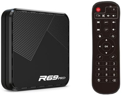 Luobannm R69 PRO Android 14 TV Boxs Controllo Vocale Smart Theater WIFI6 1000M LAN Bluetooth 8K 4K Video TV in Diretta Gratuita Spina UE