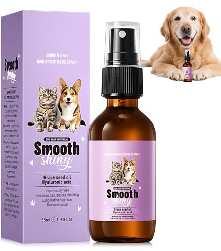 Tierfellpflegeöl Entwirrt, Hunde Conditioner Leave-In - Glanz verleihend & Haar Schützend Reduziert Haarbruch, Hunde Fellpflege - 55 ml